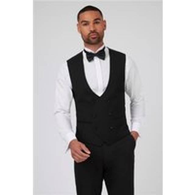 Antique Rogue Slim Fit Huxley Tuxedo Dinner Waistcoat - Black - 46R