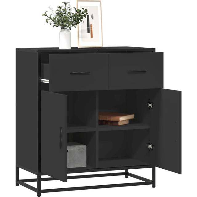 Vidaxl - Sideboard Black 68x35x76 cm Engineered Wood and Metal
