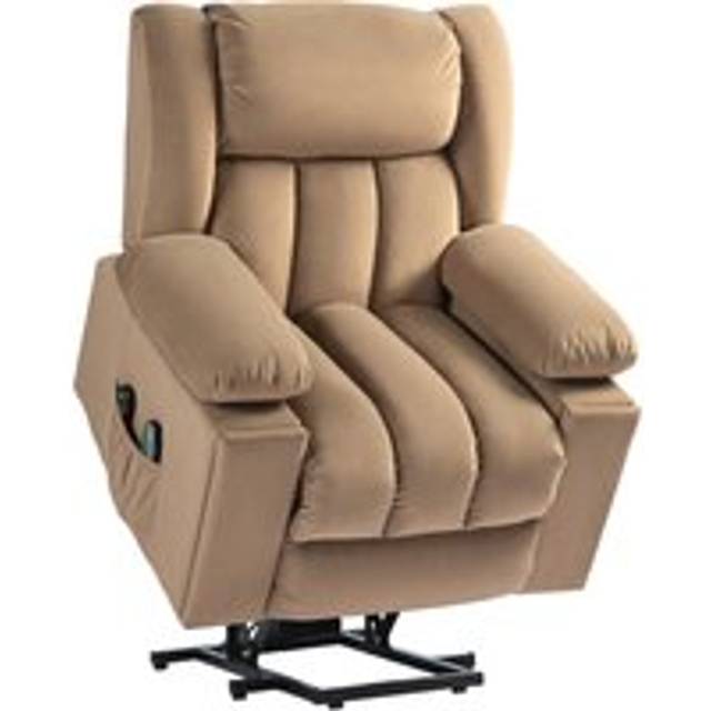 Homcom Power Lift Recliner Chair With Vibration Massage And Heat, Electric Lift Chair, Overstuffed Fabric Riser And Reclining Armchair With Usb Ports,