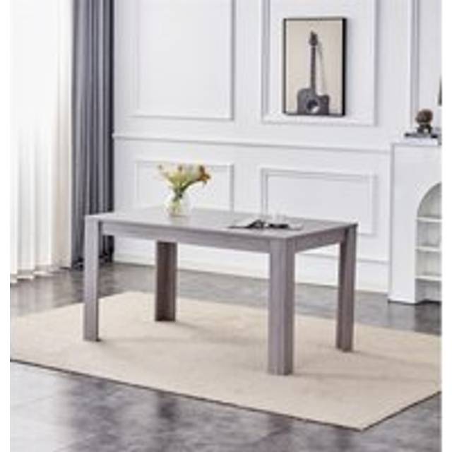 Kosy Koala Dining Table Grey Wood Kitchen Place For 6 Seats, Dining Table Only, Multi