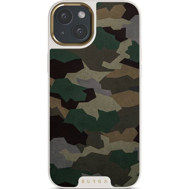 Tropical Green Camo - iPhone 14 Case, Elite Light (MagSafe) / Gold