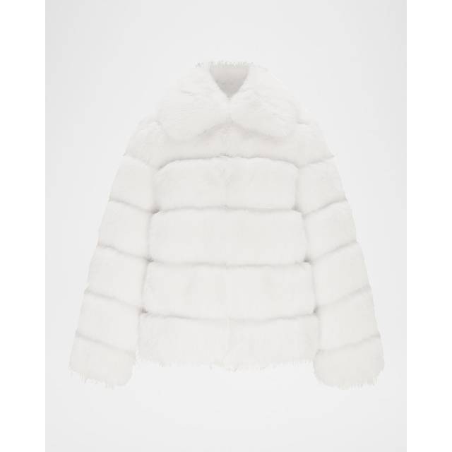Fox Faux Fur Jacket - WHITE - X-Small