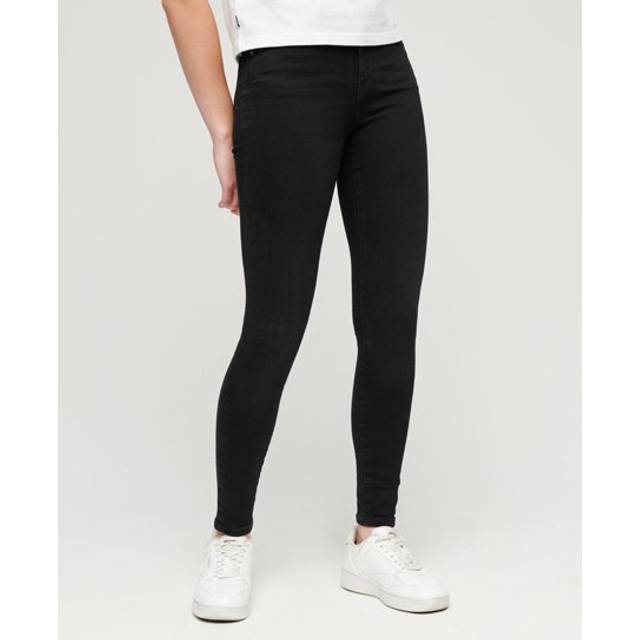Superdry for woman. W7010796A High-waisted skinny jeans in organic cotton black (29/32), Casual, Denim, Polyester, Sustainable