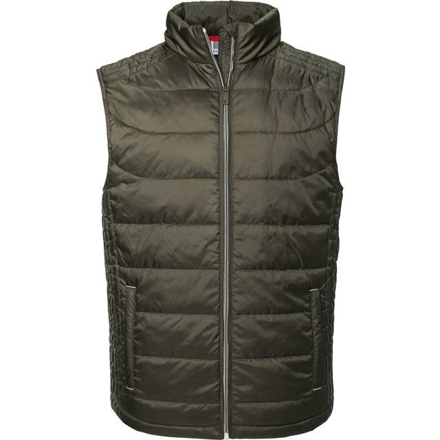 Russell Athletic Mens Nano Padded Body Warmer (Dark Olive) - Size Small