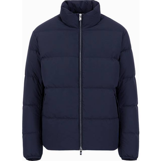 Quilted nylon, full-zip puffer jacket