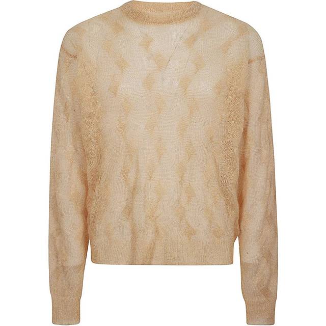 Stüssy, Stickade tröjor & koftor, Herr, M, Crew Neck Sweater - beige (M)