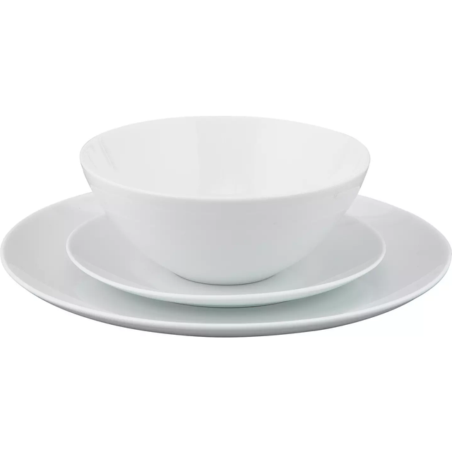 Argos Home Coupe 12 Piece Porcelain Dinner Set - Super White