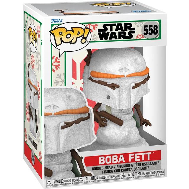 POP! Star Wars: Holiday Boba Fett Snowman Figure for Adults - Brown&#47;Orange&#47;White (One-Size)