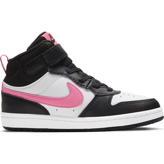 Nike Unisex barn Court Borough Mid 2 (PSV) sneakers, Svart vit svart solnedgång puls vit, 29.5 EU