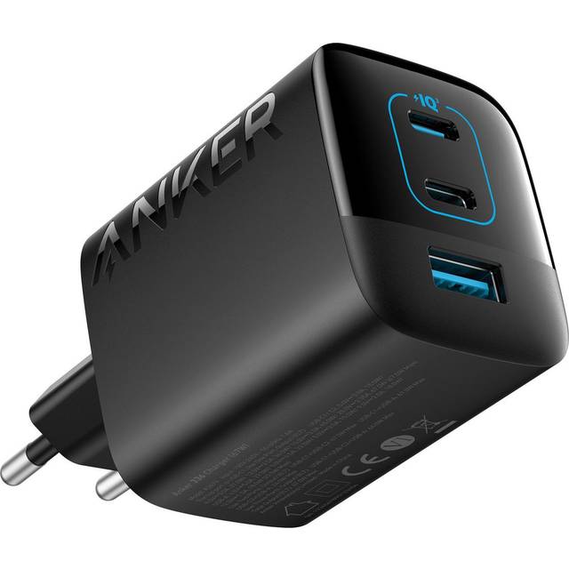 Anker 336 Charger 67W 1x USB-A 2x USB-C Power Adapter - Black