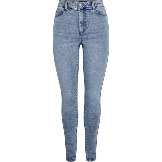 PIECES Jeansbyxor för kvinnor, Ljusblå denim, (M) W x 32L