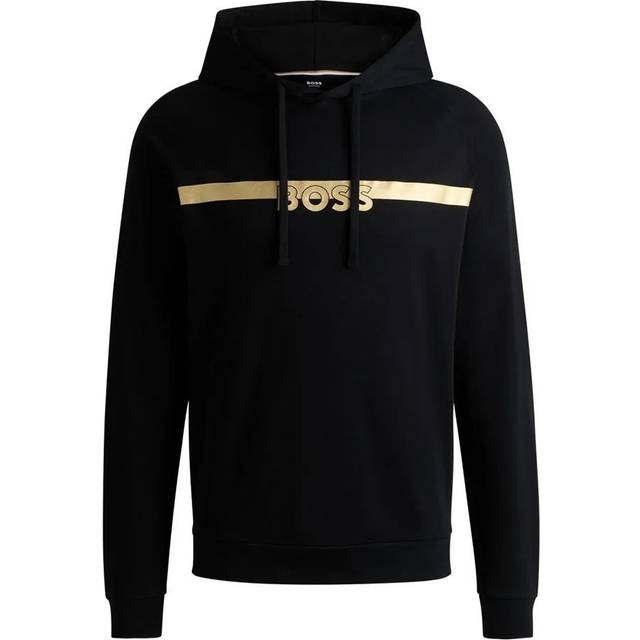 BOSS Autentisk huvtröja för män, Loungew_Sweatshirt, Black1, M, Svart1, M