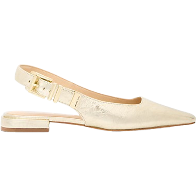 Michael Michael Kors kvinnors Darrington sling platt pump, Blekt guld, 39 EU