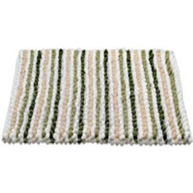 Allure Bath Fashions Green Striped Chunky Bobble Bath Mat - 50 x 80cm