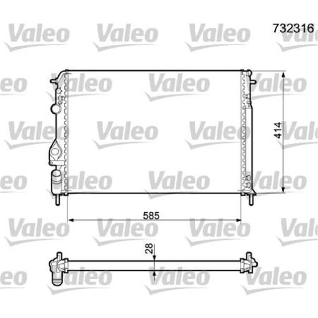 VALEO 732316 Engine radiator Mechanically jointed cooling fins, Aluminium, with coolant regulator