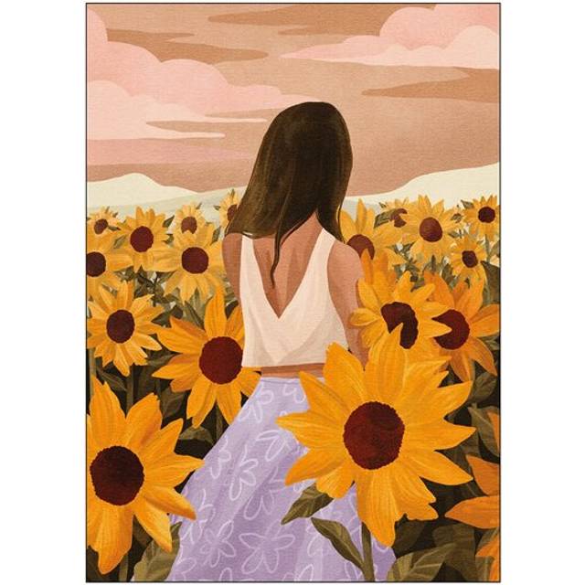 Poster & Frame - Goed Blauw poster 50x70 cm sunflower evenings