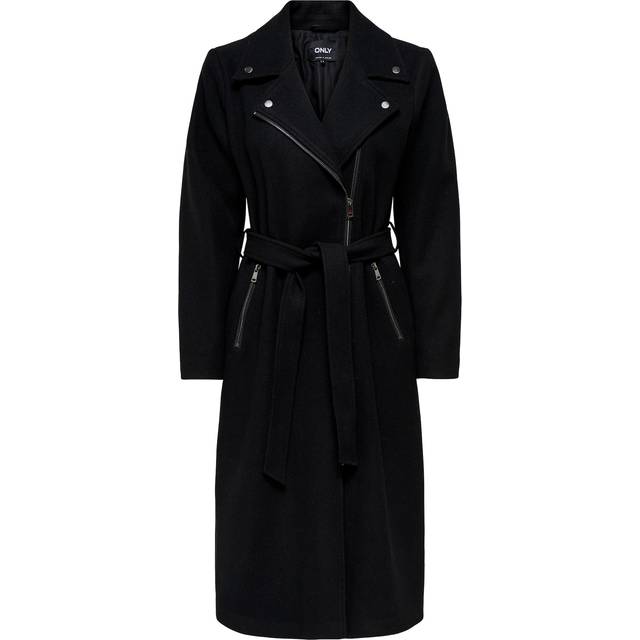 ONLY Dam Onlaugusta Life Biker Coat Cc OTW kappa, svart, L