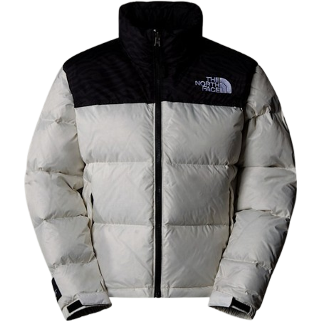 The North Face Print 1996 Nuptse Jacket - White Dune/TNF Black - L