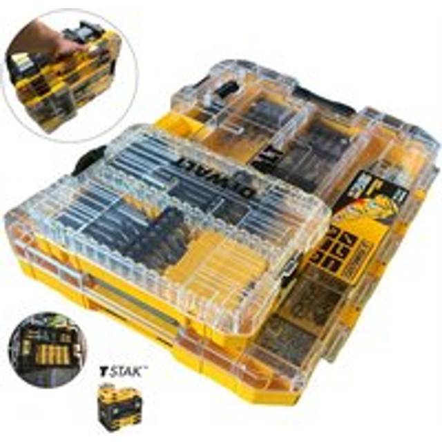 Dewalt 142 PC Drill Bit Set Flat Spade Brad Point HSS-G Large Tough Case Tstak