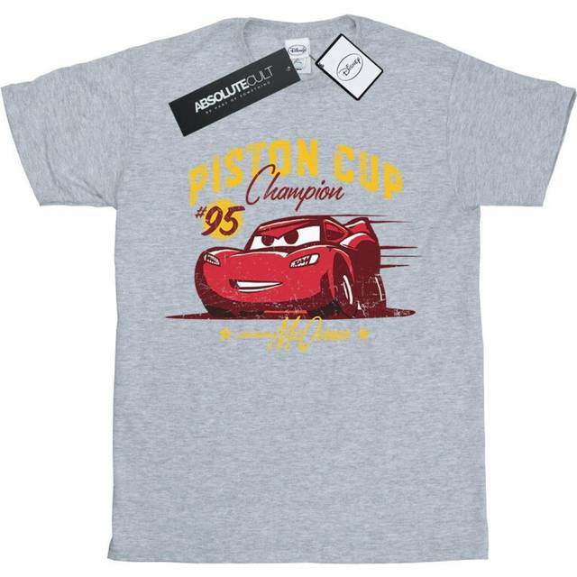(12-13 Years, Sports Grey) Disney Boys Cars Piston Cup Champion T-Shirt