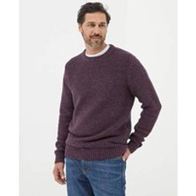 FatFace Hove Crew Neck Jumper Burgundy - FatFace - Size: 4XL