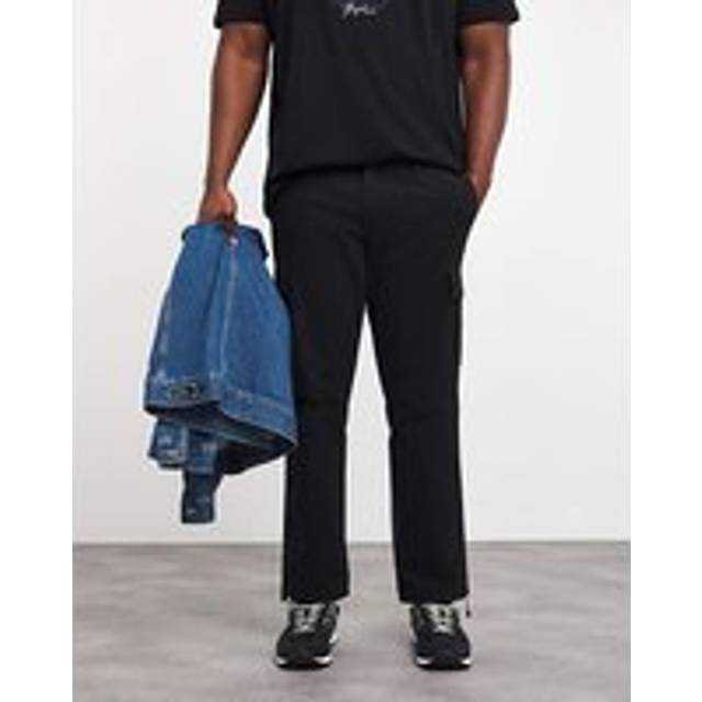 Jack & Jones Plus Kane Barkley Relaxed Fit Cargo Trousers - Black, Black, Size 44, Inside Leg Regular, Men -  inside leg REGULAR,44