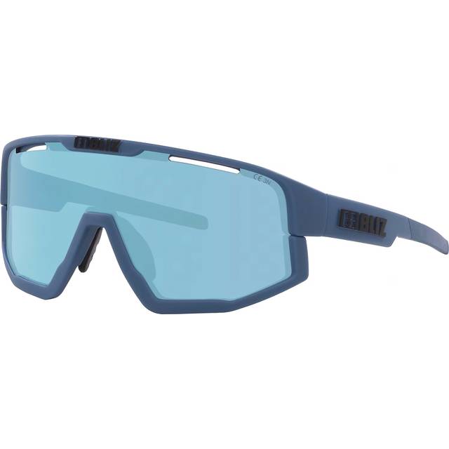 Bliz Fusion Small cykelglasögon smoke mirror ice blue lens matte blue - Blå,Sort