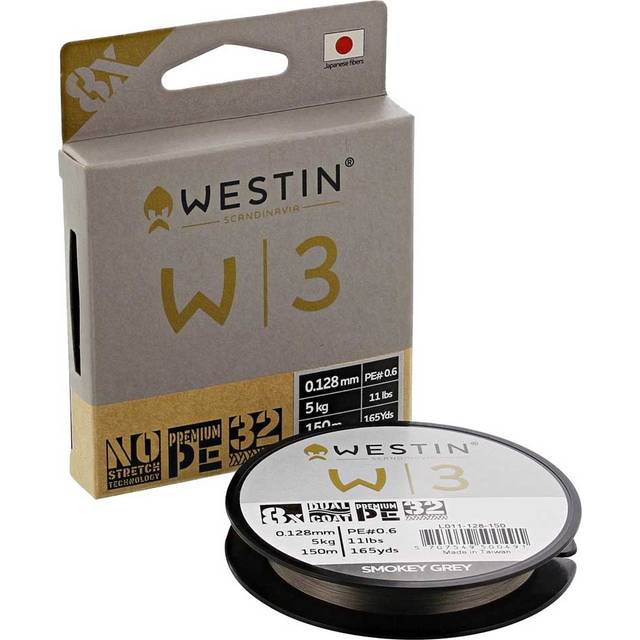 Westin W3 8 Braid 150M/165Yds 0.148Mm 6.1Kg 13Lbs Pe0.8 Smokey Grey