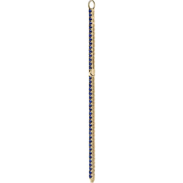 Maria Tash Diamond and Sapphire Eternity Bar Earring Charm - Gold - 50mm
