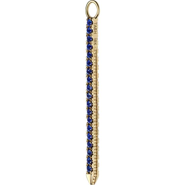 Maria Tash Diamond and Sapphire Eternity Bar Earring Charm - Gold - 24mm