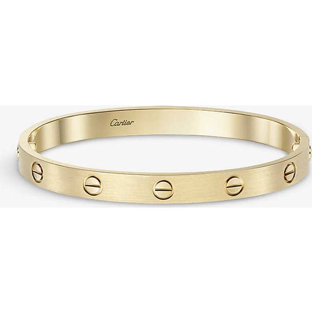 Cartier Womens Yellow Gold Love Brushed 18ct Yellow-gold Bracelet 19cm - YELLOW GOLD