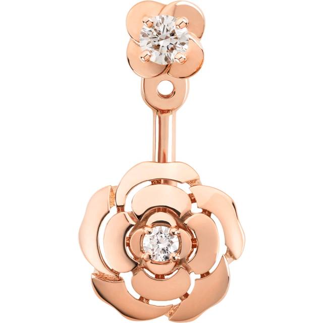 CHANEL Rose Gold and Diamond Camélia Single Earring - One size