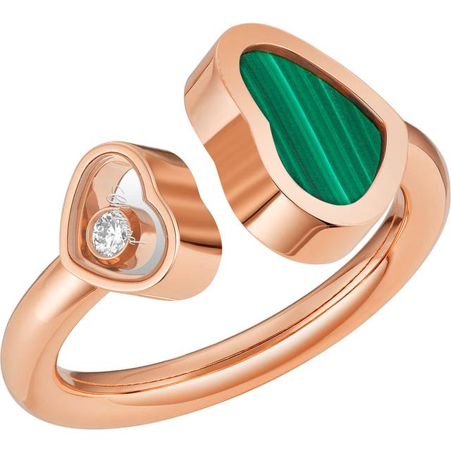 Chopard Rose Gold and Diamond Happy Hearts Ring - 50