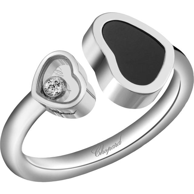 Chopard White Gold and Diamond Happy Hearts Ring - 52