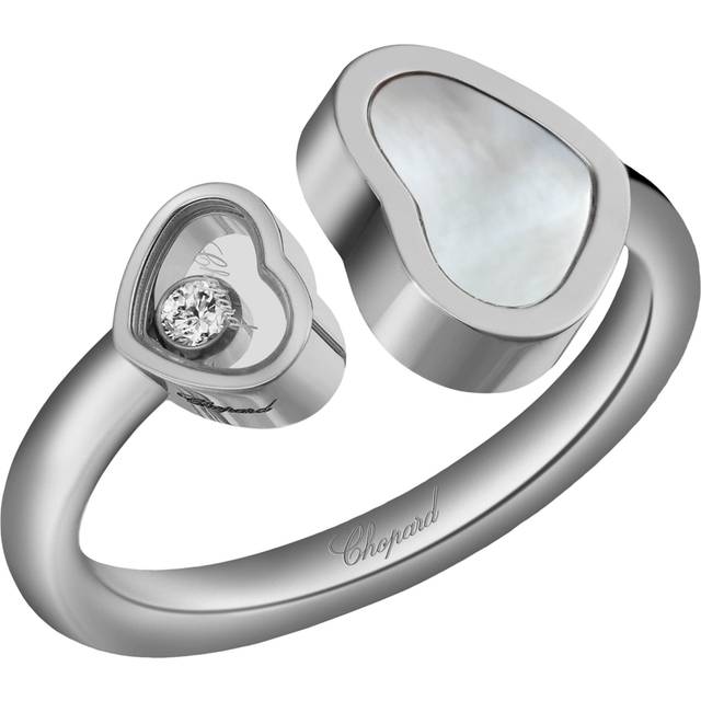 Chopard White Gold and Diamond Happy Hearts Ring - 54