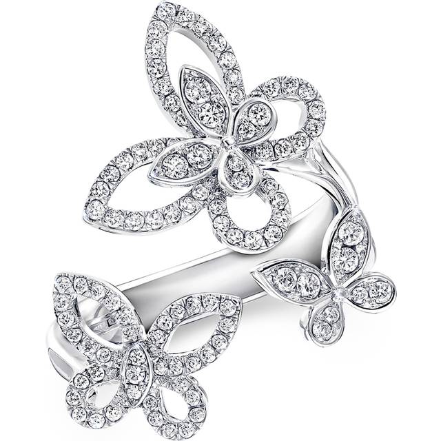 Graff White Gold and Diamond Butterfly Ring - 50
