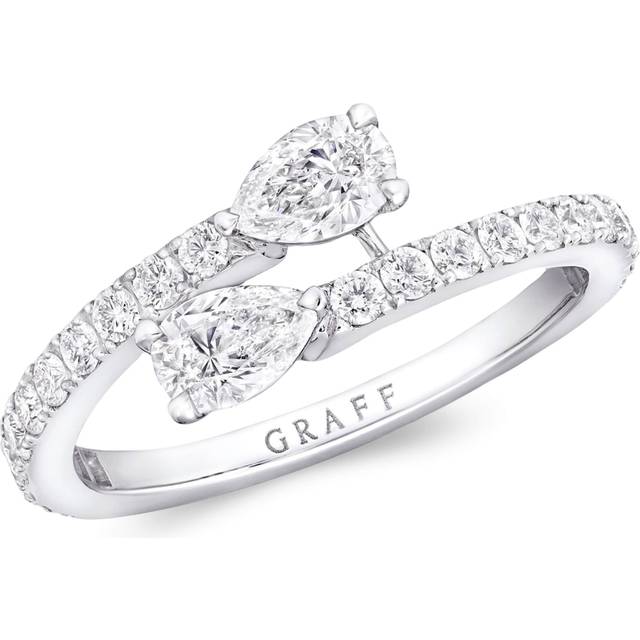 Graff White Gold and Diamond Duet Ring - 50