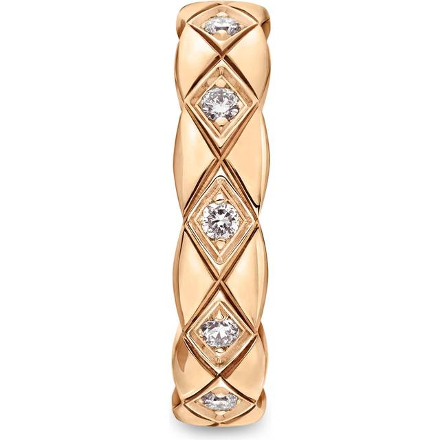 CHANEL Beige Gold and Diamond Coco Crush Single Earring - One size