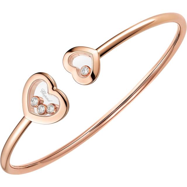 Chopard Rose Gold and Diamond Happy Diamonds Bangle - One size