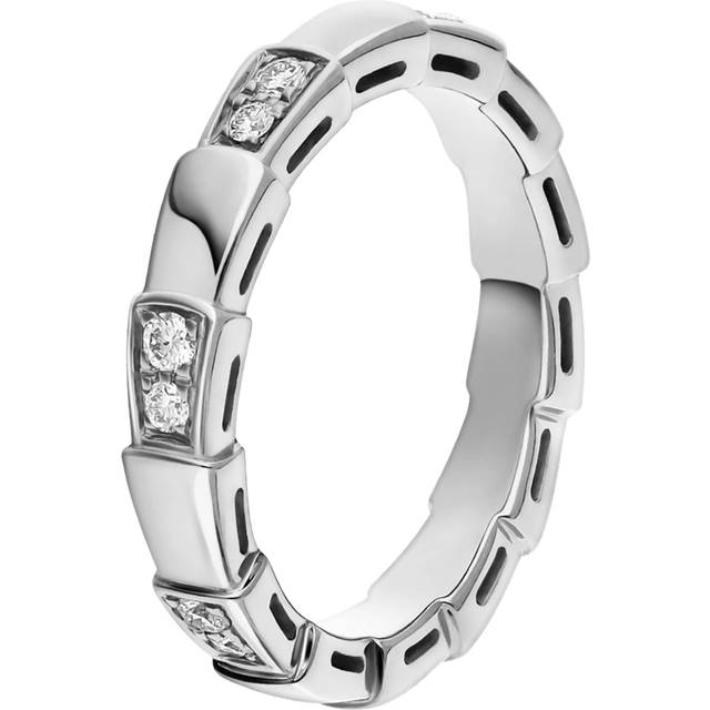 Bvlgari White Gold and Diamond Serpenti Viper Ring - 48