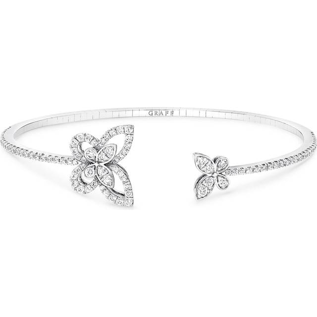 Graff White Gold and Diamond Butterfly Bangle - 14.5