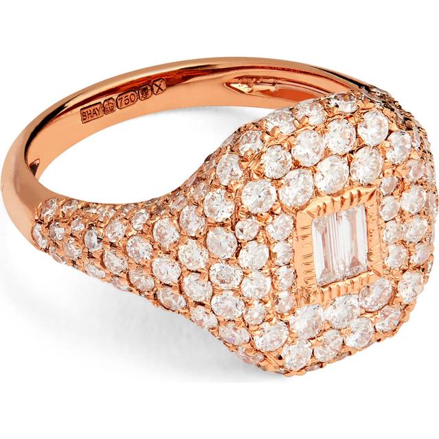 Shay Rose Gold and Diamond New Modern Pinky Ring - 4