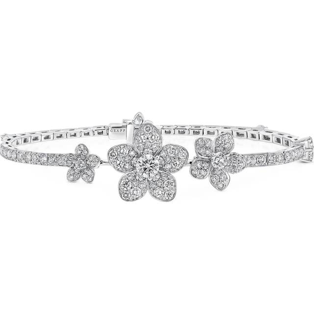 Graff White Gold and Diamond Wild Flower Bracelet - One size