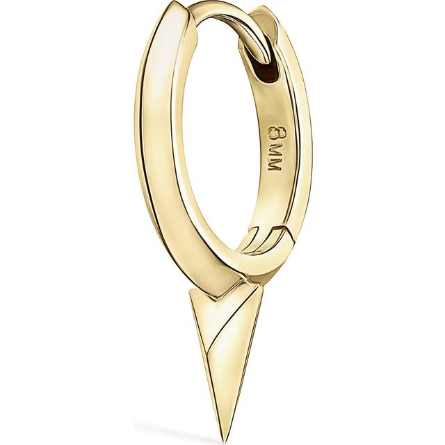 Maria Tash Yellow Gold Faceted Single Short Spike Hoop Earring - 8mm