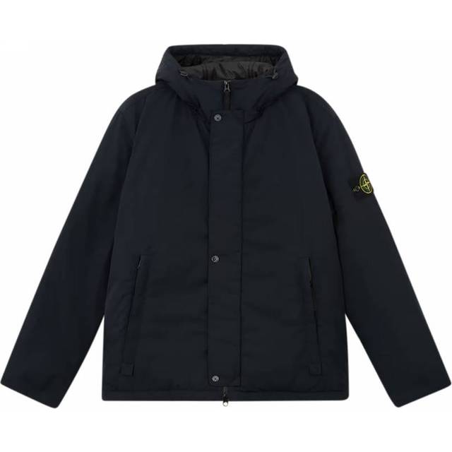 Stone Island Micro Twill Primaloft Hooded Jacket Navy