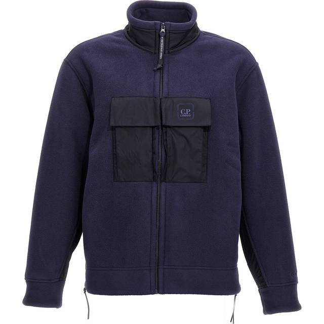 Cp Company Mens Sky Captain Metro Polar Funnel-neck Fleece Jacket L - Sky captain
