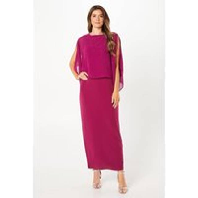 Womens Occasion Hotfix Overlay Formal Maxi Dress - Berry - 12