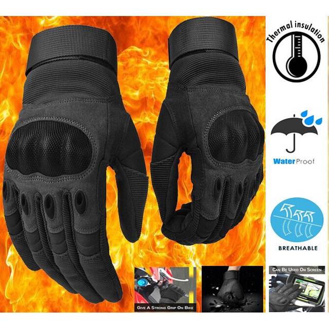 (2XL) Thermal Viper Motorbike Gloves Waterproof Warm Motorcycle Mittens