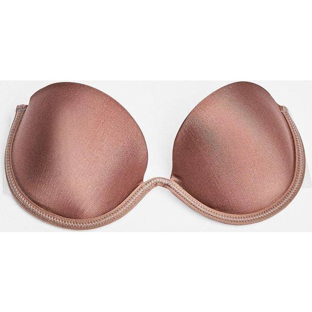 Backless Stick On Underwired Bra - Brown