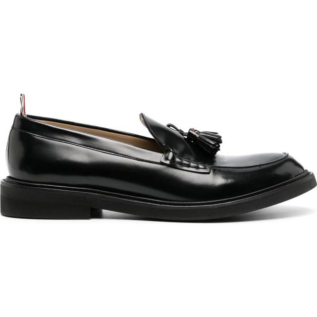 Thom Browne - tassel leather loafers - men - Rubber/Calf Leather/Calf Leather - 12 - Black